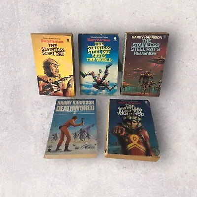 £10.95 • Buy Harry Harrison Stainless Steel Rat Books 1-4 Paperback 1980's Science Fiction