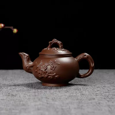 Chinese Yixing Zisha Clay Pottery Teapot Plum Blossom Design Clay Pot 150 Cc • $28.59