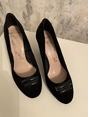 M&S Velvet Black Shoes Size 5.5 • £7.99