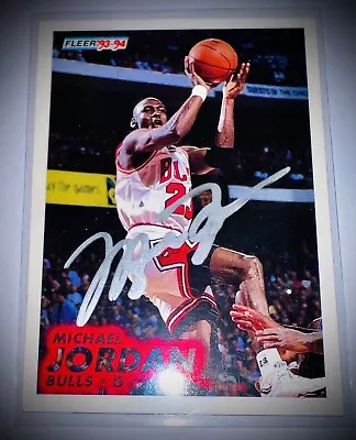 1993-94 Fleer Michael Jordan #28 Signed Auto Chicago Bulls M-NM Raw Ungraded • $1500