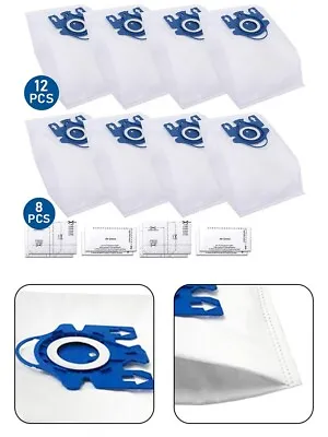 Convenient Replacement Bags 12x Vacuum Cleaner Bags For Miele FJM Hyclean 3D GN • £32.86
