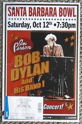 Original Concert Poster & Ticket-bob Dylan & Band_santa Barbara County Bowl_2019 • $99