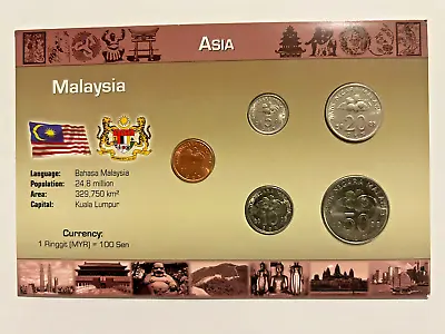 Littleton World Coin Mint Set - Malaysia -  5 Coin Set UNC • $16.95