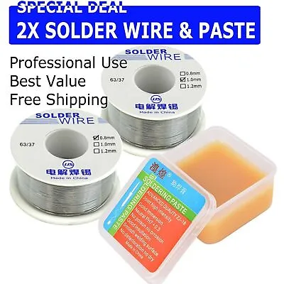 60-40  Tin Rosin Core Solder Wire For Electrical Soldering Sn60 Flux 0.1mm 0.8mm • $9.98