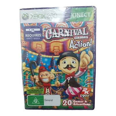 Xbox 360 Xbox 360 Kinect Carnival Games In Action In Brand New And Sealed Pal • $13.45