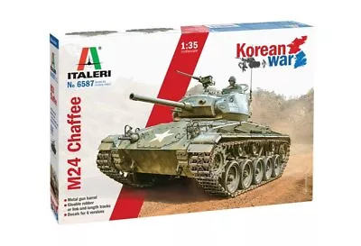 Italeri 6587 1/35 Scale Military Model Kit Korean War Light Tank M24 Chaffee • $27.90