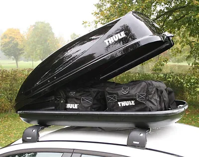 £220 • Buy Thule Roof Box Ocean 80 Gloss Black 320 Litre Capacity - With 80mm Wide U Clamps
