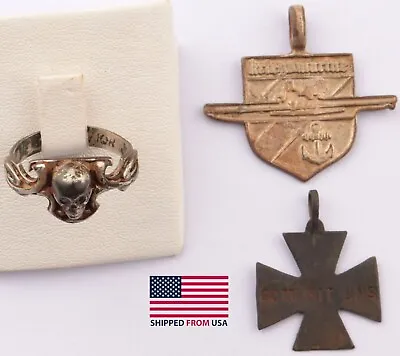 WW2 Kriegsmarine GERMAN Pendant U-Boat WWII Gott Mit Uns IRON Cross Memento Mori • $499