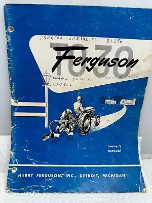 Ferguson Tractor 1030 1951 Owners Manual • $14.99
