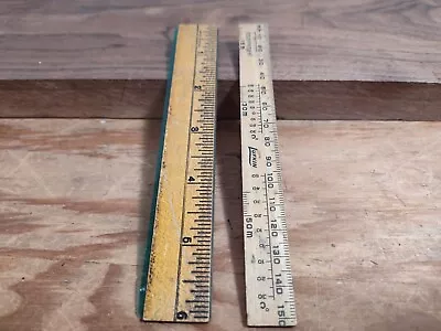 Pair Of Vintage 6  Wooden Rulers - Made In U.S.A. • $9.95