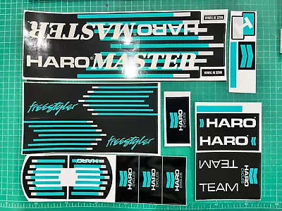 HARO  Master88  Black And Turquoise Strip BMX Sticker Decal • $61.86
