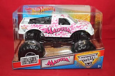 Hot Wheels Monster Jam Diecast Truck Madusa Breast Cancer Pink Ribbon 1/24 2011 • $117.27