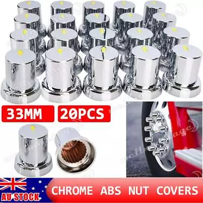 20Pcs Safety Arrow Chrome ABS Wheel Nut Covers Caps For Trucks Trailers Bus OZ • $38.75