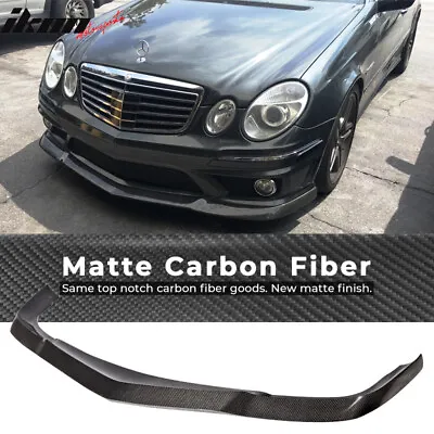 Fits 06-09 Benz W211 E63 AMG XY Style Front Bumper Lip - Matte Carbon Fiber • $449.99