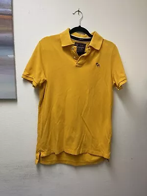 Abercrombie Fitch Shirt Adult Medium Muscle Yellow Button Up Men’s T Shirt. • $10.99
