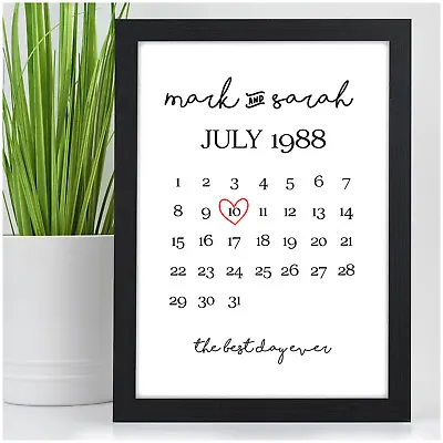 Personalised 1st 2nd 10th Wedding Anniversary Gifts Ten Years Wedding Date Gifts • £4.95
