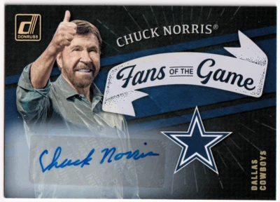 $50 • Buy CHUCK NORRIS 2022 Donruss Fans Of The Game Autographs #FG-CN AUTO Dallas COWBOYS