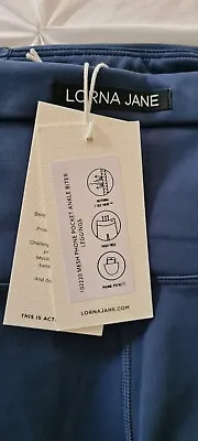 $90 • Buy Brand New Lorna Jane Mesh Phone Pocket Leggins In Pale Indigo (unwanted Gift) 