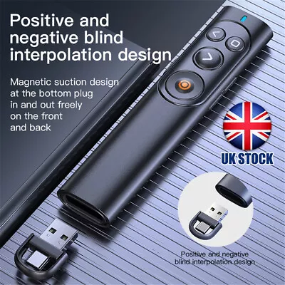 Power Point Presentation Remote Wireless USB Presenter Laser Pointer Clicker UK • £15.18