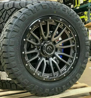 22x10 Fuel D680 Rebel Gray Wheels 35  Nitto AT Tires 6x5.5 Dodge Ram 1500 TRX • $4399