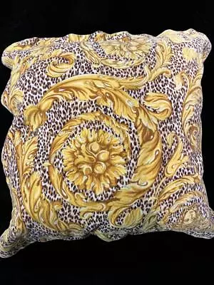 Versace Pillow Cushion Medusa Silk Auth Small Excellent Condition • $220