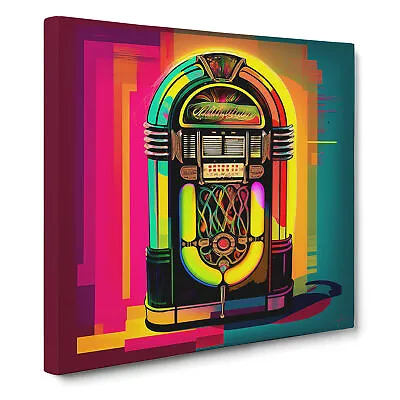 Jukebox Fauvism Canvas Wall Art Print Framed Picture Home Decor Living Room • £29.95