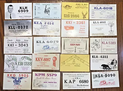 Vintage Lot Of 100+ QSL SQL Cards Postcards Ham Tube Radio Mixed Lot 1960's 1A • $39.99