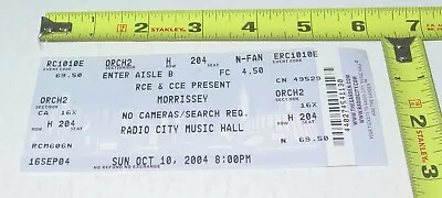 MORRISSEY NYC Skyline Box Office Ticket Radio City Music Hall 2004 Indie Rock • $20