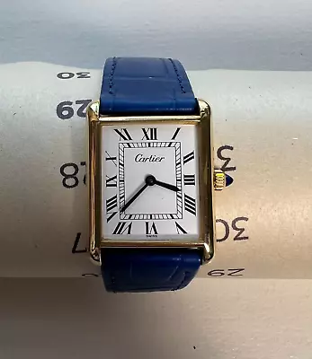 Brand New Untouched Mens Cartier Tank 18k Electroplated SERVICED BY CARTIER! • $960