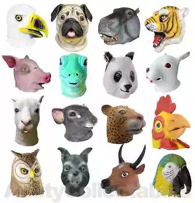 £15.99 • Buy NEW! LATEX ANIMAL MASK Full Head Cosplay Fancy Dress Halloween Carnival [CHOOSE]