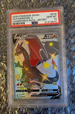 $419.99 • Buy 2020 Shiny Charizard V PSA 10 Pokemon Champion's Path 079/073 Gem Mint GRADED 