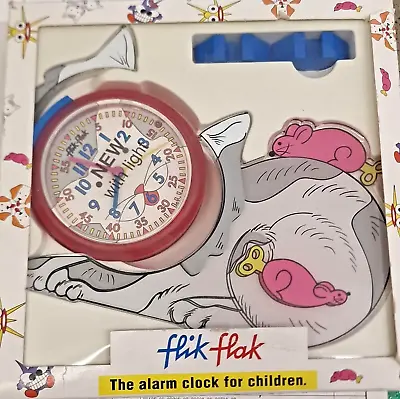 Alarm Clock For Children Flik Flak Vintage With Light Cat And Mouse Years 80 • $54.40