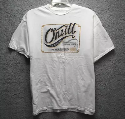 O'Neill T-Shirt Mens 2XL White Crew Neck Short Sleeve Cotton • $11.99