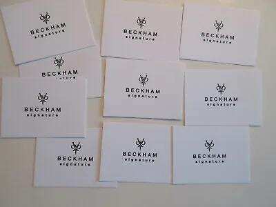 Lot Of 11 David BECKHAM SIGNATURE Sample CARDS / SWATCH Used To Sample • £15.43