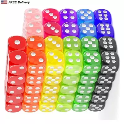 Rolling Dice Set 110 Pack 11 Color Small Six Sided Square Board Game Cubes Kit • $13.99