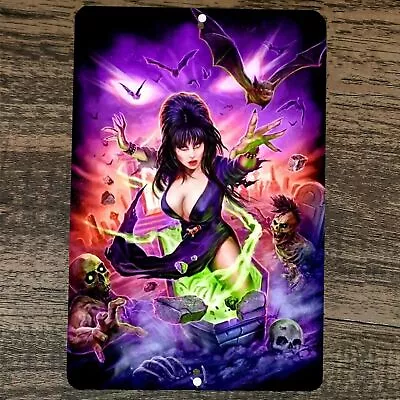 Queen Of The Zombies Elvira Mistress Of The Dark 8x12 Metal Wall Sign Poster • $19.95