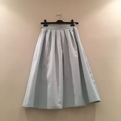 Ladies ASOS 60s Style Turquoise Style Blue Skirt With Tie Belt To Rear Size 8 • £8