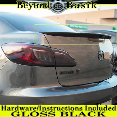 2013 2012 2011 2010 Mazda 3 Sedan GLOSS BLACK Factory Style Lip Spoiler Wing • $66.95