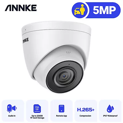 ANNKE 5MP PoE Security Camera C500 Audio Recording Outdoor Human Detection H.265 • $34.99