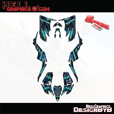 $89 • Buy Graphics Kits Decals Stickers BLB  4 YAMAHA RAPTOR 350 2004-2014