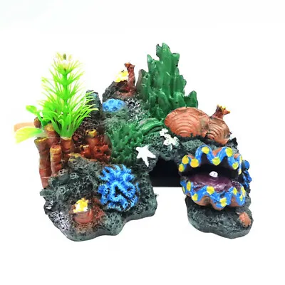 $17.99 • Buy Ornament Fish Coral Rockery Aquarium Tank Crafts Aquarium Accessories.