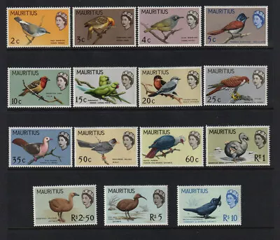 Mauritius 1965 Birds Definitives Sc 276-90 NH VF CV $ 62.15 • $18