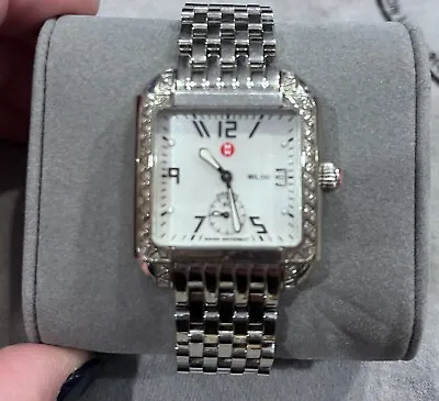 MICHELE Women's MW15A01A20251 'Milou' Diamond Stainless Steel Watch With Box  • $400