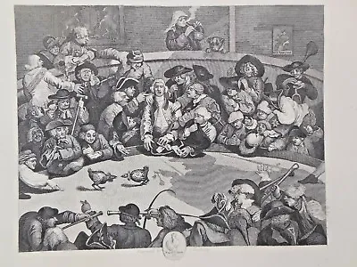 The Cock Pit - C1870 - William Hogarth Antiquarian Cock Fighting/Sport Engraving • £9.99