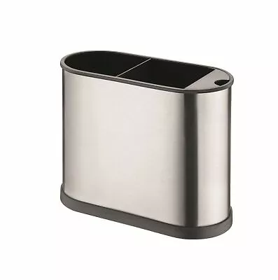 $31.30 • Buy NEW AVANTI SLIMLINE UTENSIL HOLDER Oval Storage Caddy SS STAINLESS STEEL