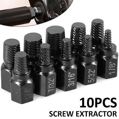 10x Screw Extractor Kit Damaged Screw Remover Set Easy Out Drill Bits Bolt Stud◒ • £10.08
