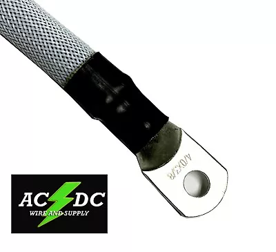 $56.94 • Buy 4/0 AWG WHITE BRAIDED Copper Battery Cable Power Wire Car, Inverter, RV 