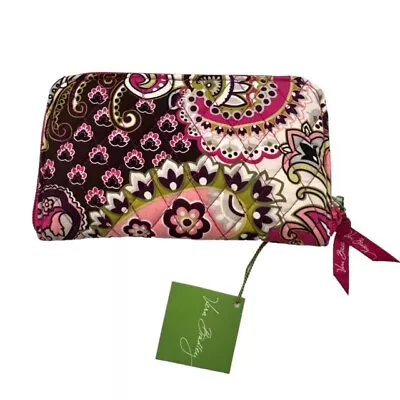 Vera Bradley Very Berry Paisley Pink Zip Around Accordion Wallet NWT • $20