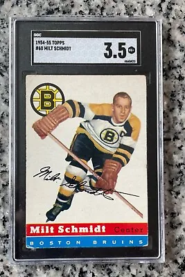1954 Topps #60 Milt Schmidt SGC 3.5 Boston Bruins • $179.99