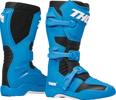 New 2024 Thor Blitz Xr Adult Motocross Boots Mx Boot Blue / Black Adult Sizes • $198.91